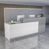 Rezeptions-Theke für Kassierer und Lebensmittelgeschäft, Vordertisch für Bekleidungsgeschäft, 3180 x 60 x 100 cm, modernes Design, langlebig, ideal für Einzelhandel