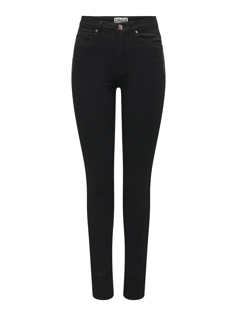 ONLY Damen Onlroyal Hw Sk Zip Poc Dnm Pim, Washed Black, XL / 32L