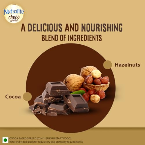 Nutralite Choco Spread 275 G|Enriched With Milk Calcium|Premium Chocolate&Real Hazelnuts|Tasty&Healthy Chocolate Spread|Guilt-Free Snacks|For Tasty&Healthy Breakfast|Used As A Dip&Spread