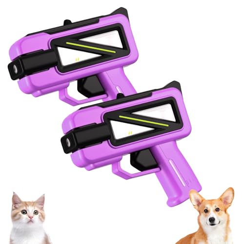 Geelin 2 Pcs Squirt Spray for Cats Dogs Cute Purple Training Squirt for Cats Deterrent Water Spray Pistols for Dogs Pets Training