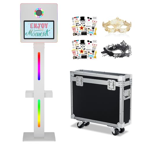 Mirror Photo Booth With Flight Case15.6 Touch Screen Dslr Photo Booth Built-i...