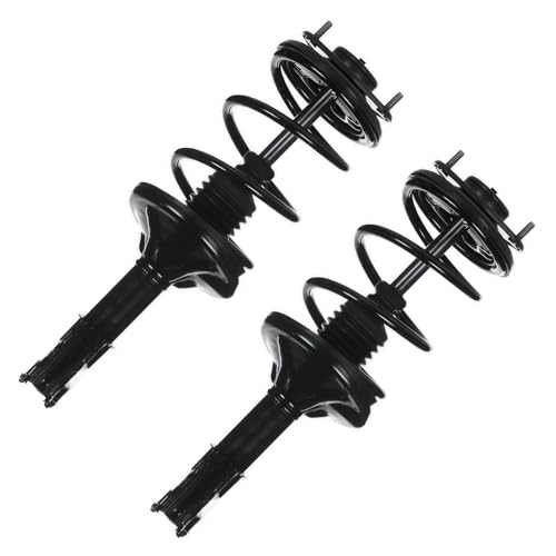 Image of Detroit Axle - FWD 6pc Suspension Kit for 2002-2007 Mitsubishi Lancer 4 Front Rear Ready Struts with Coil Spring 2 Front Sway Bar Links 2003 2004 2005 2006 Replacement