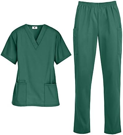 Strictly ScrubsWomen’s Scrub Set (XS-3X, 14 Colors) – Includes V-Neck Top and Elastic Pant