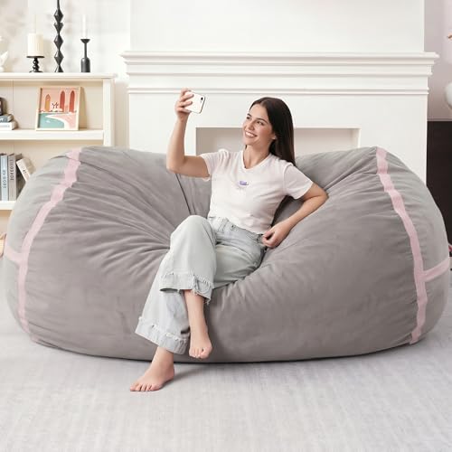 Image of 6FT Bean Bag Chair 6'Giant Bean Bag Chairs with Adults, Large Beanbag Chair