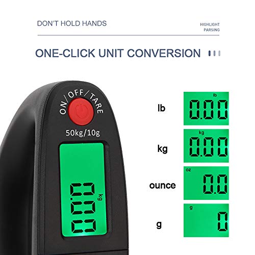 Anself WH-A24 Mini Balança Eletrônica Portátil de Alta Precisão LCD Digital Balança de Bagagem com L