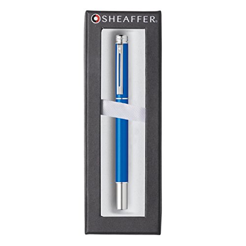 Sheaffer 200 Chrome Trim Rollerball, Matte Metallic Blue (E1915551) #TOP1