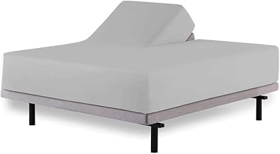 Top Split King Sheets Sets for Adjustable beds, Half Split King Sheet Sets for Adjustable beds deep Pocket, 32" Split Top King Sheets 400 Thread Count 100% Cotton, Flex Top Sheets, Light Grey Solid