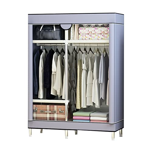 Placard en tissu Oxford durable avec penderie et étagère de garde-robe portable