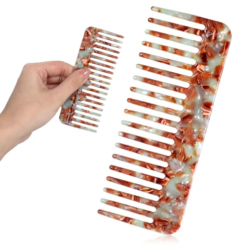 Peine pequeño de dientes anchos en acetato para cabello miniatura 1