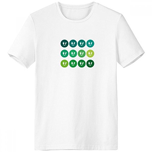 T-shirt blanc Homme Feuille verte manches courtes sport multicolore