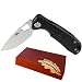 Honey Badger Flipper Knife Pocket Knife Liner Lock Folding Knife Tactical Hunting Fishing Camping Fruit Knife FRN Handle Deep Pocket Carry Clip (Black, Large 3.98oz - 4.6" Closed - 3.63" Blade)