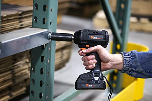 Wen Cordless Impact Wrench, Brushless With 20V Max 2.0 Ah Lithium-Ion Battery And Charger (20107) #TOP5