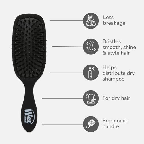 Wet Brush Smooth Styler Hair Brush, Black Frost, Exclusive Ultra-soft IntelliFlex Bristles, Synthetic Boar Bristles, Shiny And Smooth, For All Hair Types, For Women, Men, Wet And Dry image 4