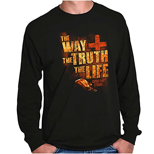 The Way Truth Life Christian Cross Long Sleeve Tshirt Men Women Black #TOP3