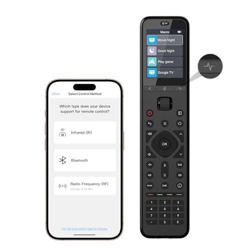 SofaBaton U3 Universal Remote with One Touch Macros, All in One Universal Remote Control with Customize App, Compatible with IR/Bluetooth/RF Devices,Work with Google Voice Devices
