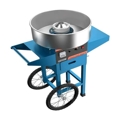 SFQEVHRZ Candy Floss Maker, Commercial Cotton Candy with Cart Stainless Steel Candy Floss Maker with Cart for Various Parties Retro Vintage Candy Maker