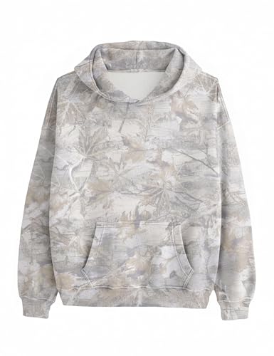 Image of Dsewpaur Camo Hoodie For Women Oversized Long Sleeve Drop Shoulder Fleece Hooded Sweatshirt Pullover With Pocket Outfits