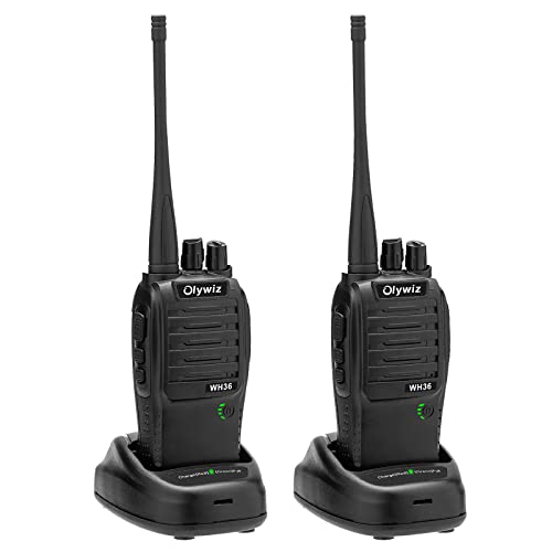 Olywiz Walkie Talkies Long Range Rechargeable Handheld Fm Transceiver 5W 9 Miles Range 16Ch With Ctcss/Dcs Tot Function 2 Way Radio For Survival Camping Driving School Security 2 Pack #TOP25
