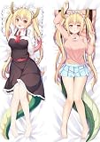 Anime Body Pillow Miss Kobayashi's Dragon Maid Tohru Dakimakura Pillow Case 2-Side Print Anime Dakimakura(150 * 50cm)