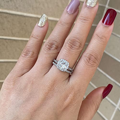 CEJUG 18k Gold Wedding Ring Sets for Him and Her Womens Mens Titanium Stainless Steel Rings Bands 1.5Ct Cz White Couple Rings4