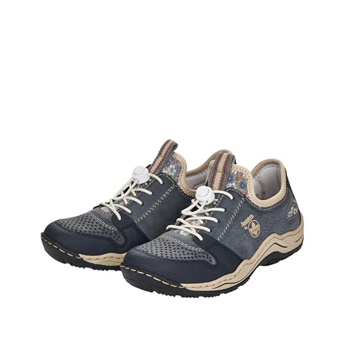 Rieker Damen Halbschuhe L0538-14 blau Gr. 39