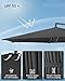 SONGMICS Sonnenschirm, Ampelschirm 350 cm d, mit Ständer, Sonnenschutz Balkon, Balkonschirm, UV-Schutz UPF 50+, mit Kurbel zum Öffnen und Schließen, Terrasse, Garten, grau GPU117GZ01