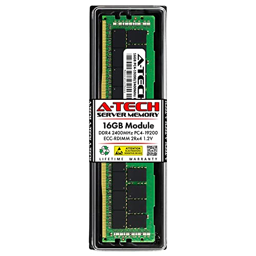 A-Tech 16GB RAM Replacement for HPE 836220-B21, 846740-001, 809081-081 | DDR4 2400MHz PC4-19200 ECC RDIMM 2Rx4 1.2V Registered DIMM 288-Pin Memory Compatible for Apollo, ProLiant Gen9 Servers