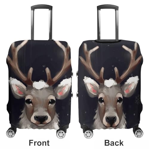 Carry on Luggage Cover Reindeer Suitcase Covers for Luggages Tsa Approved Travel Luggage Sleeve Protector Elastic Suitcase Protector Anti-Scratch Washable Fits 19-30 Inch Case -XL3