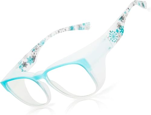 LianSan Anteojos de seguridad sobre anteojos para mujer Gafas antivaho que se ajustan sobre gafas graduadas para ANSI Z87.1 certificado