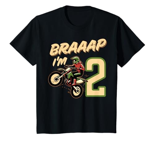 Kids Braaap Im 2 Dirt Bike Birthday T-Shirt