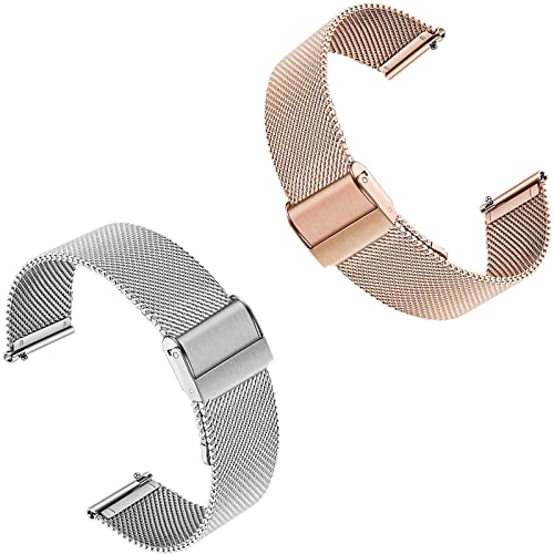 2 NCbN[Xvoh 10 12 14 16 17 18 19 20 21 22MM ~l[[bVbVD胁^vXgbv [XpX}[gEHb`Xgbv (Color : Silver+Rose Gold, Size 