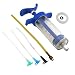 LILYS PET Reuseable Young Birds Feeding Syringe,Plastic and Perspex Material,Feeding Milk for Young Birds or Feeding Medicine for Sick Birds (50ml and 2+2.5+3+4mm Hose)