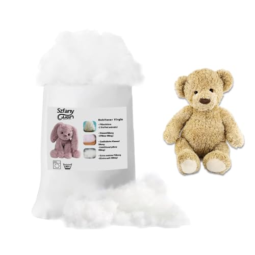 Szfanyangxuan 1kg Füllwatte - Hochsaugfähige Polyester-Watte für Kissen & DIY (Oeko-Tex® Zertifiziert) - Waschbar bis 95°C, allergikerfreundlich
