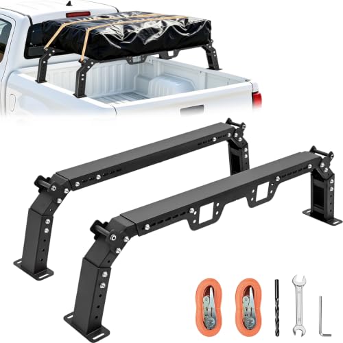 Image of Truck Ladder Rack, Adjustable 48.4 inch-61.4 inch W x 11.8 inch-15.74 inch H