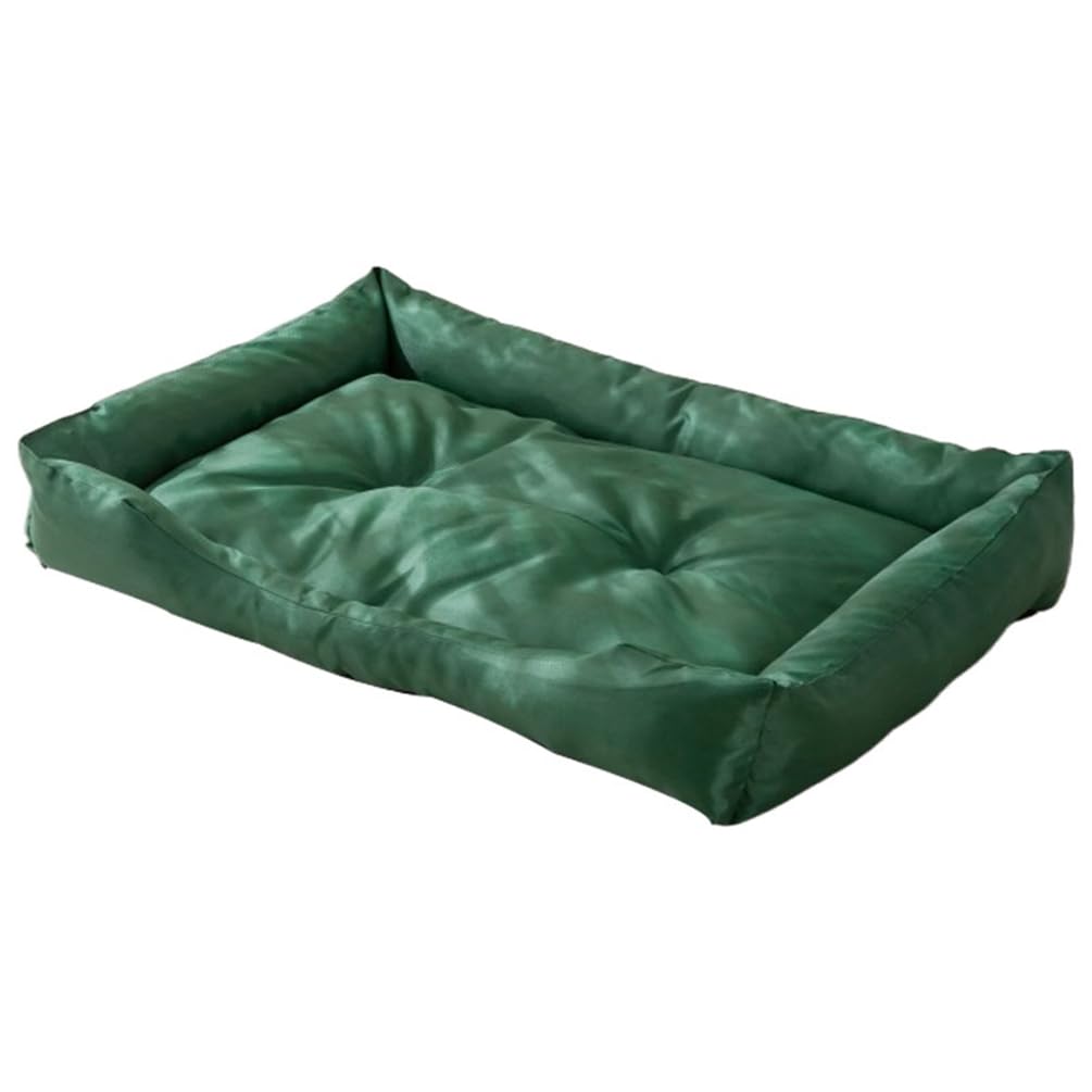 M&Catree Cama para Perros y Gato Impermeable Sofá Cama para Mascotas Lavable Cojín Perro Antipelo y Suave - Verde Oscuro (básico), XL: 55 * 75 * 7CM
