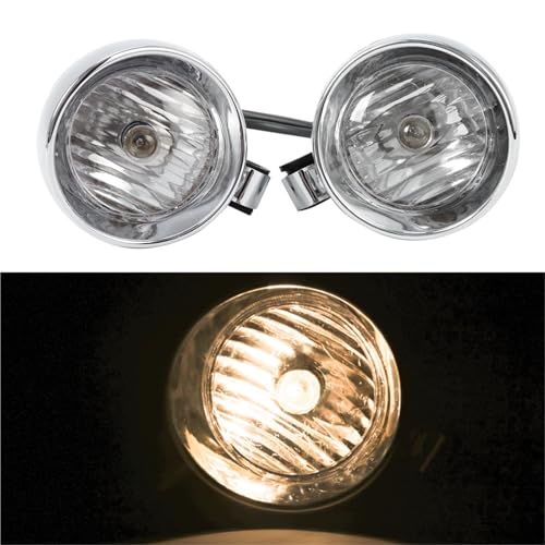 Phare moto LED additionnel étanche avec optique rétro chromée de 4 pouces