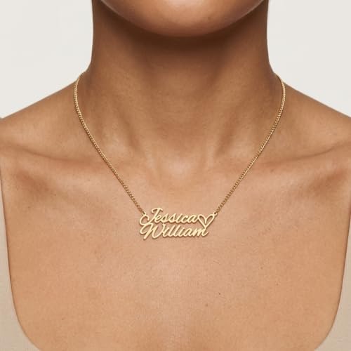 Image of Custom Name Necklace - 925 Sterling Silver & 316 Stainless Steel, 14 Fonts & Multi-Language Options, 4 Colors, 5 Chain Styles, Personalized Gift with Premium Box