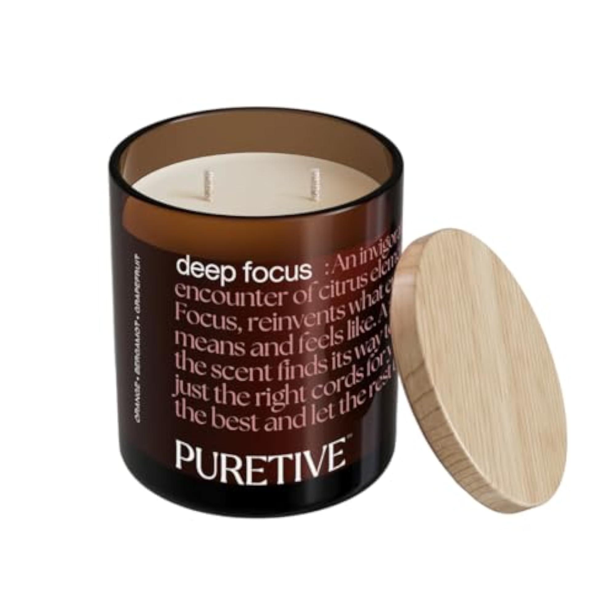 DeepFocus Scented Candle with Orange, Bergamot & Grapefruit