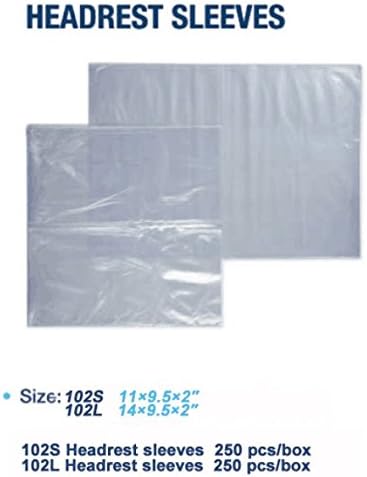 Dental Headrest Covers Poly small 11" x 9.5"X2” 102S, 250/box