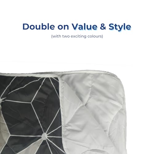 Image of Zinnia Ultra Soft Microfibre Printed Comforter | (Print - Shapes) (BRAYN and Solid Back)
