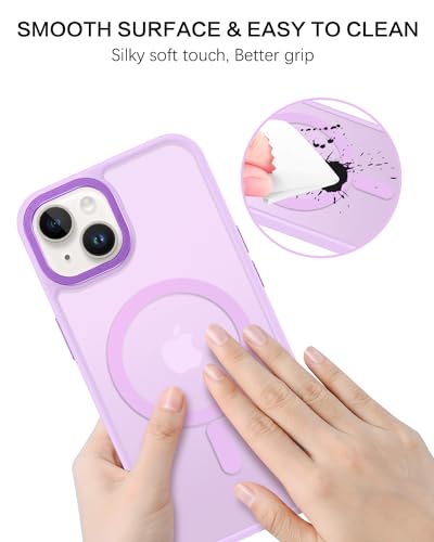 Coque iPhone 14 Plus 6,7" translucide mate fine antichoc violet