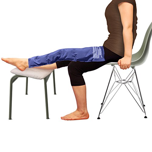 Inerzen Hot or Cold Full Leg Sports Therapy Gel Pad 14" x 25" - Microwavable, Freezable, Reusable - Relief for Muscle Pain, Tension, Sprains, Cramps, Stress, and Swelling
