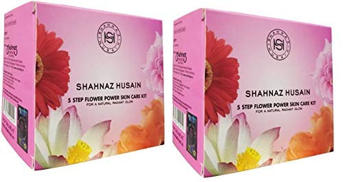 Shahnaz Husain 5 Step Flower Power Skin Care kit (PACK OF 2), Pink