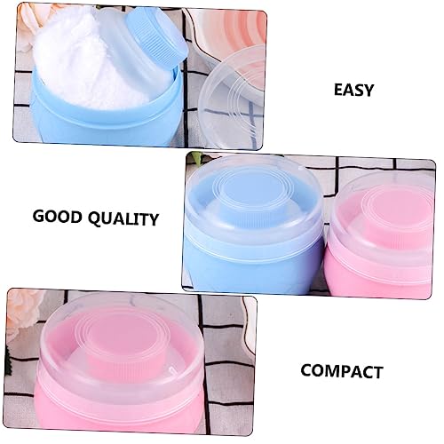 SECFOU 2 Conjuntos De Pó Corporal Talco Compacto Caixa De Sopro De Pó De Bebê Caixa De Sopro De Pó D