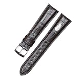 BWBVHRHZY Adatto for cinturino for orologio in pelle ZENITH Captain Skin, accessori for orologi da uomo in grana di bambù, 20 mm(Dark brown)