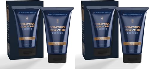 Just for Men Control GX + THK Thickening Shampoo with Grey Reduction,Shampoo for Thinning Hair with Alpha Keratin,Thickens Hair Up to 20%,Works-with Every-Hair Texture,4 oz,(Pack of 2) - image 1