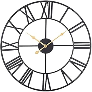 ACCSHINE Large Wall Clock Skeleton Clock 40CM Silent Non Ticking Vintage Retro Style Decor Gift