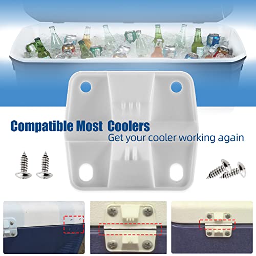 Alocs 4CPH Cooler Plastic Hinges Kit Replacement For Coleman Coolers, Rubbermaid Cooler Parts Ice Chest Hinges thumb #2