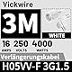 Vickwire Verlängerungskabel 3m Kabel Kabelverlängerungen mit Schutzkontakt Stecker Schuko Verlängerung 16A/250V, Weiß, H05VV-F 3G1,5 mm²