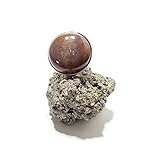  Anillo de Plata 925 con Ágata India (Piedra Natural) 20mm
